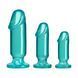 Набір анальних пробок Doc Johnson Crystal Jellies - Anal Starter Kit Teal (м'ятий та без вставки!!!) SX4427-R фото 1