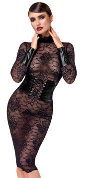 Сукня Noir Handmade F375 Noirelle Lace Corset Midi dress XL SX4117 фото