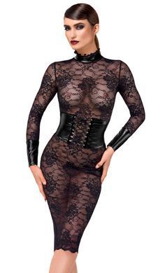 Сукня Noir Handmade F375 Noirelle Lace Corset Midi dress XL SX4117 фото