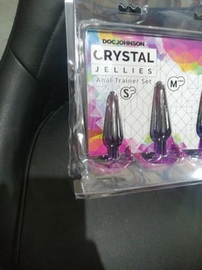Набір анальних пробок Doc Johnson Crystal Jellies - Anal Trainer Set - Rainbow (м'яте паковання!!!) SX4435-R фото