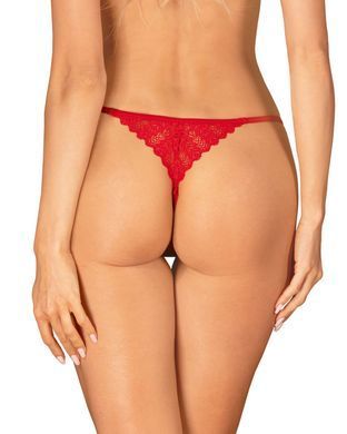 Трусики з доступом Obsessive Ingridia crotchless thong M/L, червоні SO9044 фото