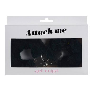 Наручники з плюшевим оздобленням Love To Love ATTACH ME Black SO1402 фото