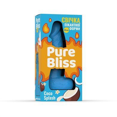 Ароматна свічка пікантної форми Pure Bliss Blue Coco Splash (Кокосове молоко) 15 см SX3035 фото
