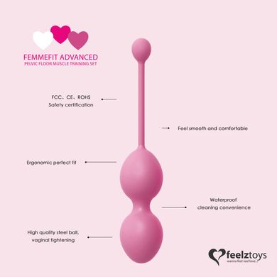 Набір вагінальних кульок для просунутих FeelzToys - FemmeFit Advanced Pelvic Muscle Training Set SO5067 фото