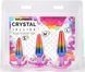 Набір анальних пробок Doc Johnson Crystal Jellies - Anal Trainer Set - Rainbow (м'яте паковання!!!) SX4435-R фото 9
