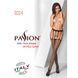 Еротичні колготки-бодістокінг Passion S004 black, імітація високих панчіх та тоненького пояска PSS004B фото 7