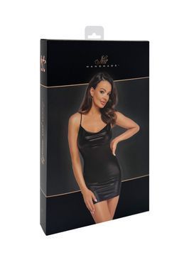 Сукня Noir Handmade F307 Mirage, M, black, міні, під латекс, відкрита спина, декор зі стразів SX0280 фото