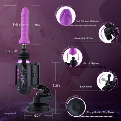 Міні секс-машина Hismith Mini Capsule Sex-Machine with Strong Suction Cup (м'ята паковання!!!) SO6197-R фото