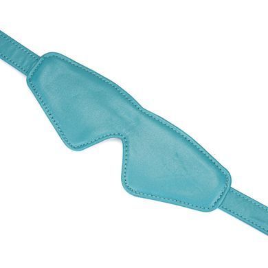 Маска на очі Liebe Seele Blue Lamb Leather Blindfold with Velvet Lining SX4841 фото