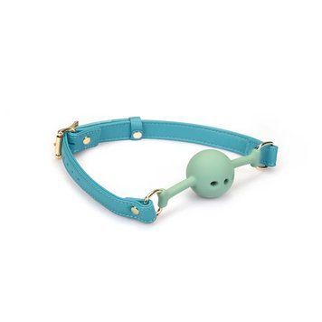 Кляп Liebe Seele Blue Lamb Leather Ball Gag with Velvet Lining SX4842 фото