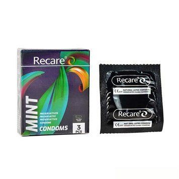 Презервативи Holographic Recare Ultra Thin Mint Condoms 3шт, ультратонкі, аромат: м'ята SX3331 фото