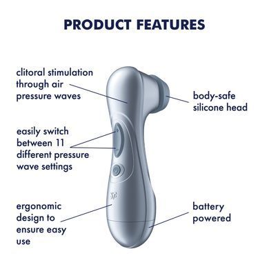 Вакуумний кліторальний стимулятор Satisfyer Pro 2 Generation 2 Battery Series Light Blue SX3837 фото