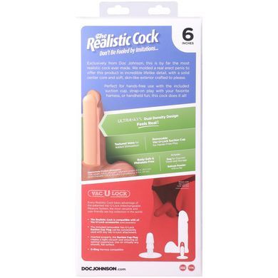 Фалоімітатор Doc Johnson The Realistic Cock ULTRASKYN - 6 Inch with Balls Caramel SX4446 фото