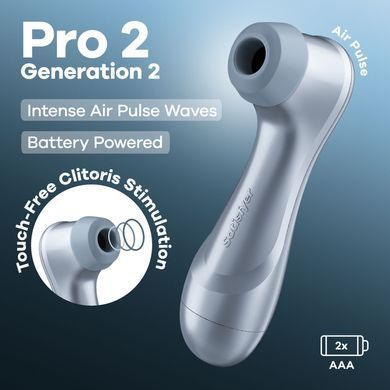 Вакуумний кліторальний стимулятор Satisfyer Pro 2 Generation 2 Battery Series Light Blue SX3837 фото