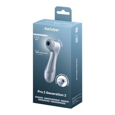 Вакуумний кліторальний стимулятор Satisfyer Pro 2 Generation 2 Battery Series Light Blue SX3837 фото